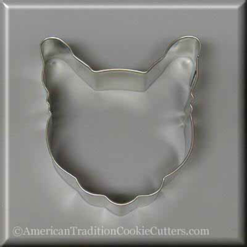 3.5" Cat Head Metal Cookie Cutter NA6027